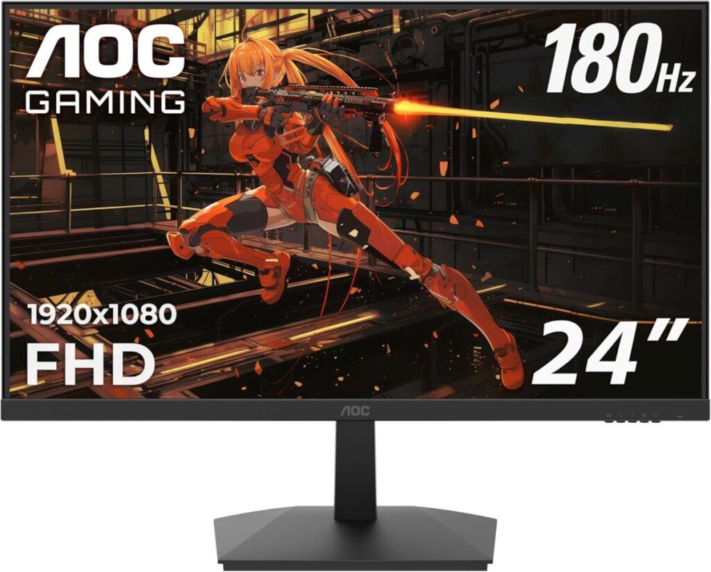 AOC 24G15N 24" Gaming Monitor, Full HD 1920x1080, 180Hz 