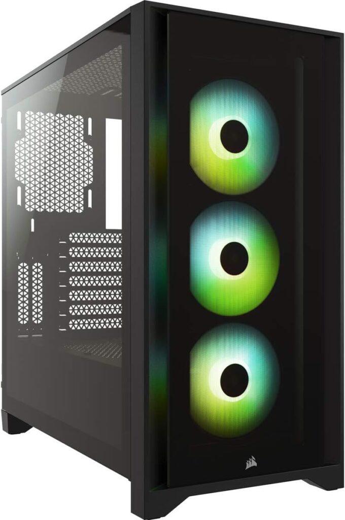 CORSAIR iCUE 4000X RGB Tempered Glass Mid-Tower ATX PC Case