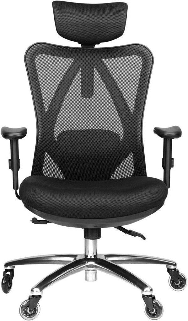 Duramont Ergonomic Office Chair - Adjustable Desk Chair with Lumbar Support and Rollerblade Wheels 