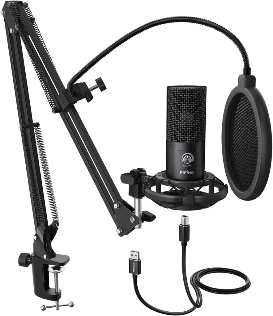 FIFINE Studio Condenser USB Microphone Computer PC