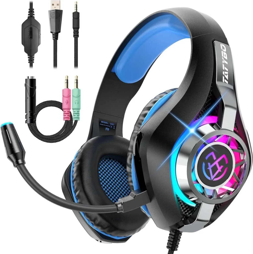 Gaming Headset for PC, Ps5, Switch, Mobile, Gaming Headphones for Nintendo 