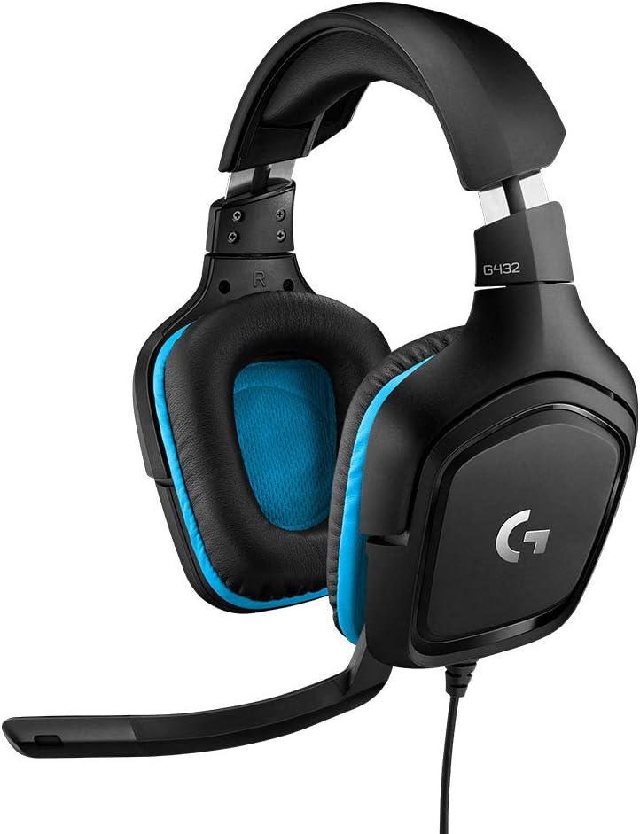 Logitech G432 Wired Gaming Headset, 7.1 Surround Sound