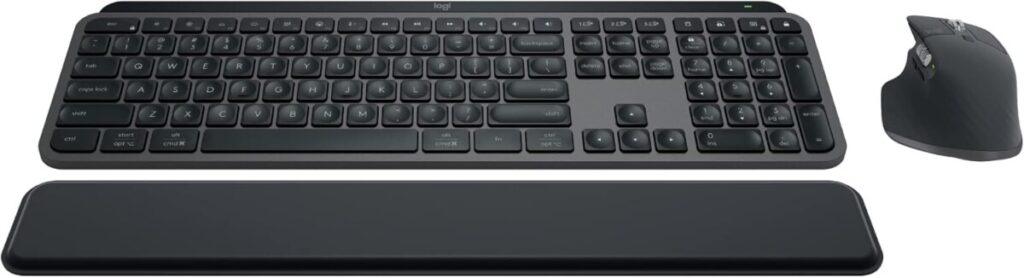 Logitech MX Master 3S Keys S Combo - Performance Wireless Keyboard and Mouse with Palm Rest