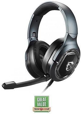 MSI Immerse GH50 Wired Gaming Headset, 7.1 Surround Sound, Foldable Metal