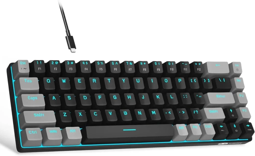 MageGee Portable 60% Mechanical Gaming Keyboard,