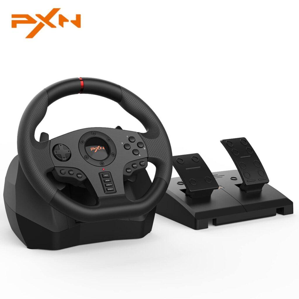 PXN V900 PC Steering Wheel Gaming - 270/900° Xbox Steering Wheel with Linear Pedals 