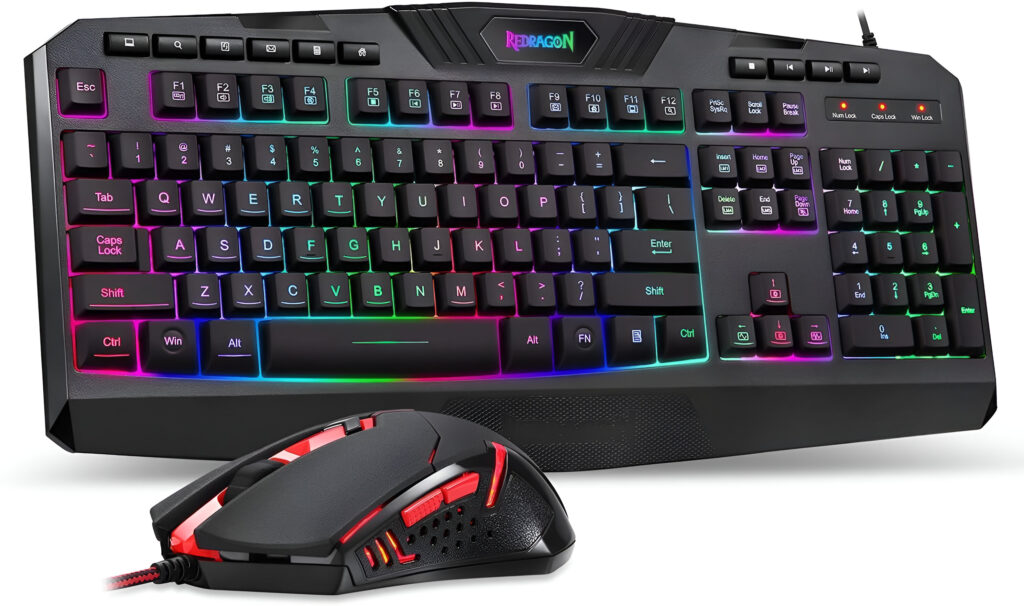 Redragon S101 Gaming Keyboard, M601 Mouse,