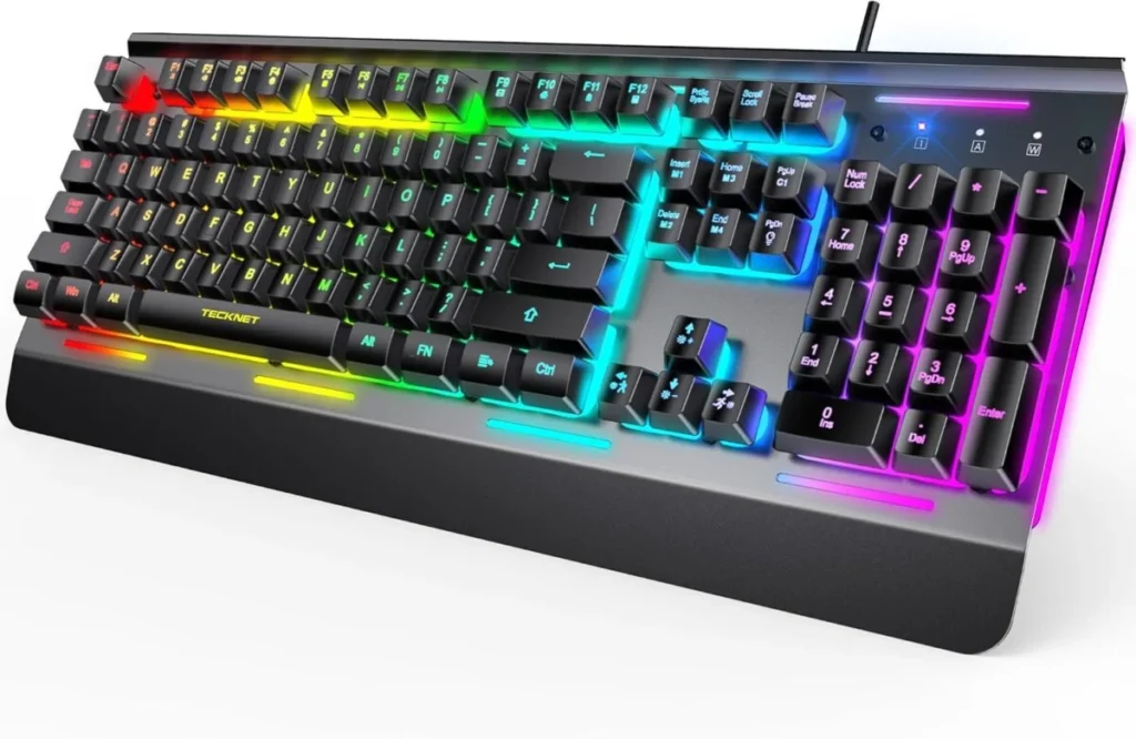 TECKNET Gaming Keyboard, 104 Keys RGB Keyboard