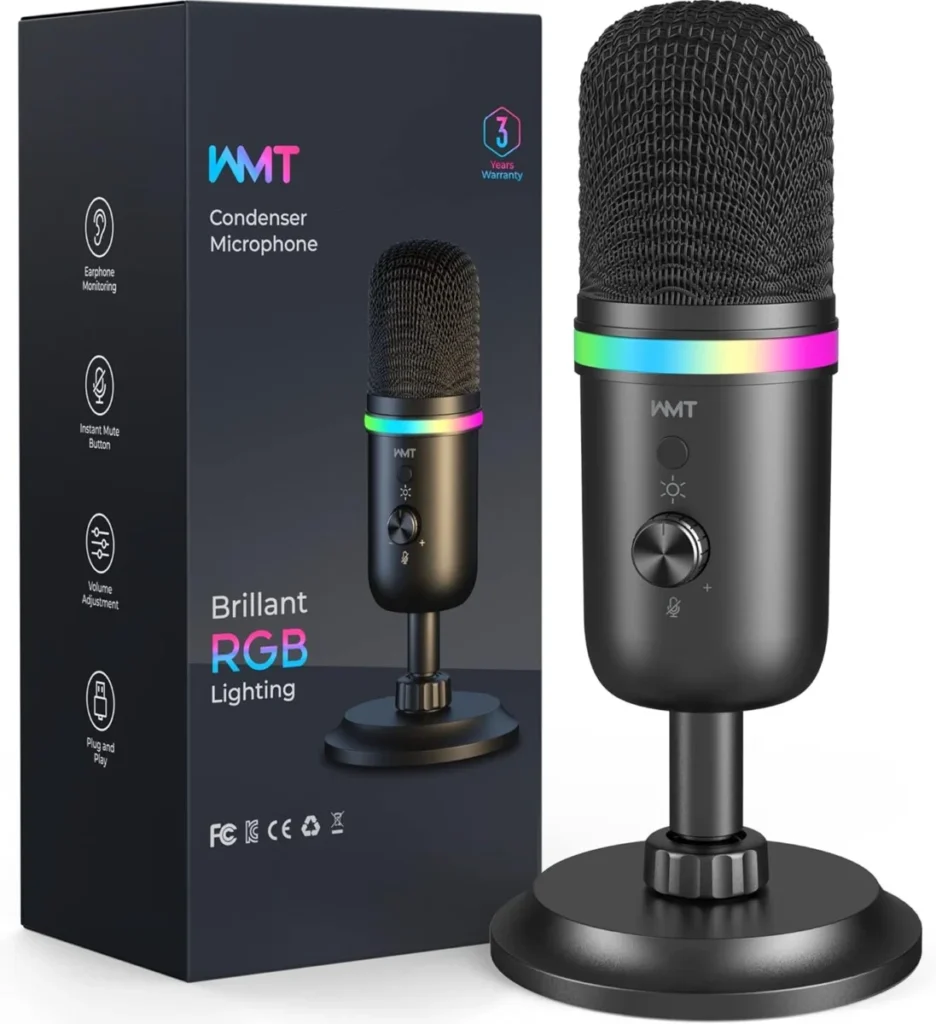 WMT USB Microphone - Condenser Gaming Microphone