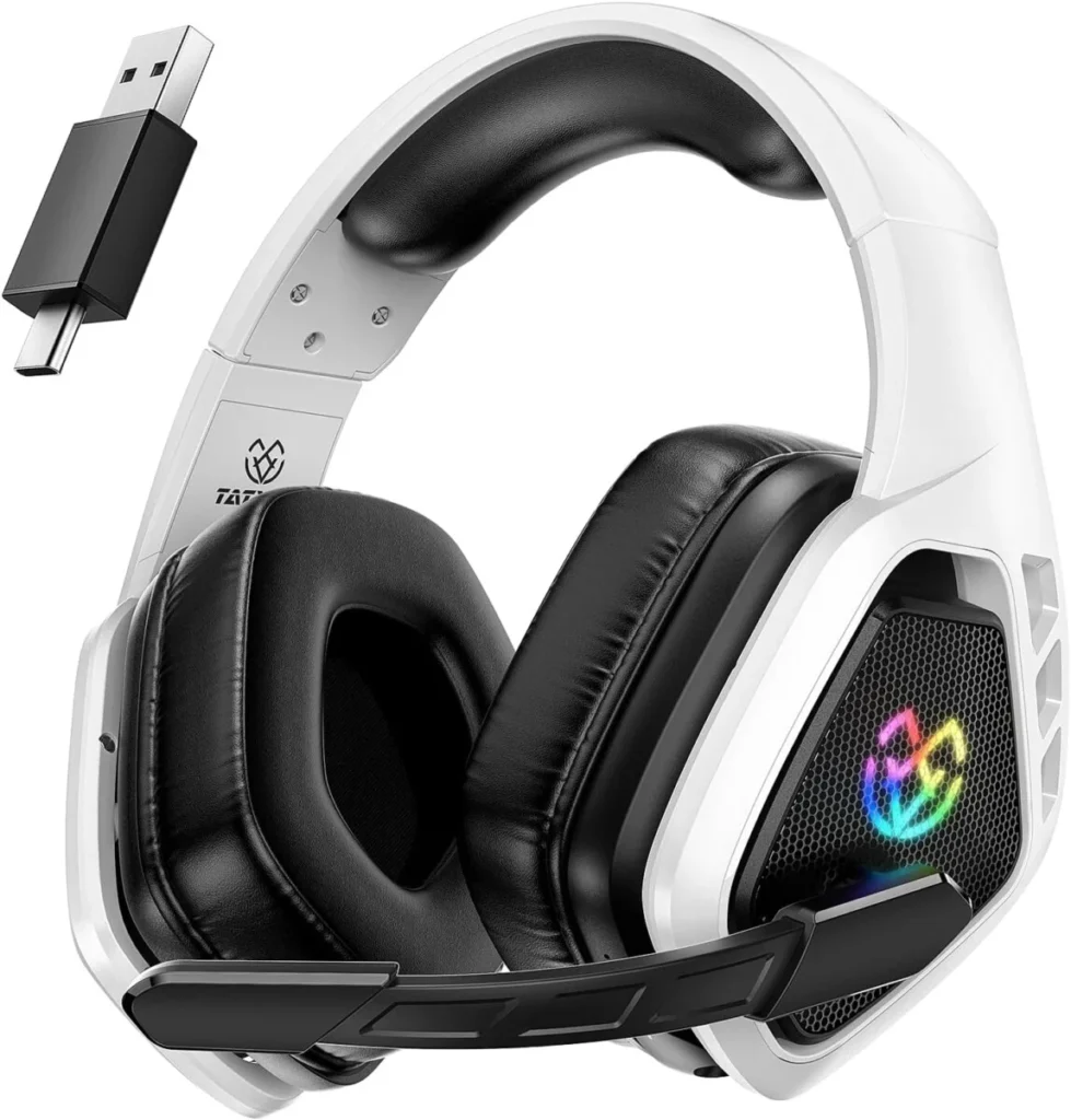 Wireless Gaming Headset for PC, Ps5, Ps4, 2.4 Ghz USB & Type-C Gaming Headphones 